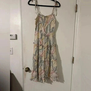 Sim and Sam, dress, M, yellow blue, long (F107)